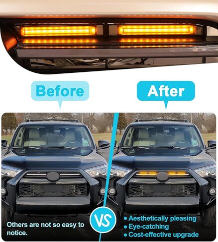 Grill Lights for 4Runner 2020-2023 2024 Rapto r Lights TR D Off Road/Sport Sr5 Limited Nightshade OEM Grill Amber Lights in Kuwait
