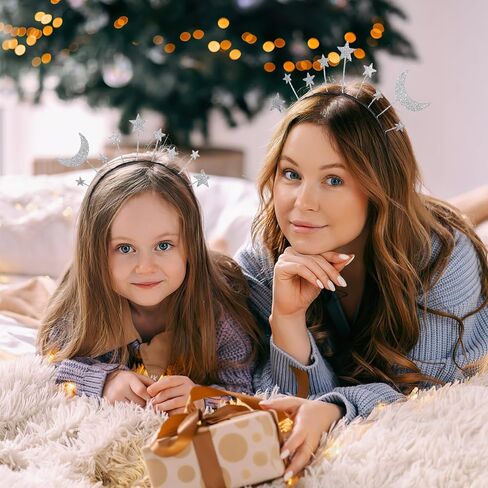 عصابة رأس على شكل نجمة القمر مكونة من قطعتين من عصابات الرأس الفضائية وعصابة رأس على شكل كوكب وغطاء رأس على شكل قمر لحفلات أعياد الميلاد in Kuwait