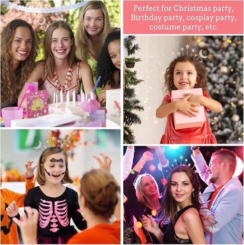 عصابة رأس على شكل نجمة القمر مكونة من قطعتين من عصابات الرأس الفضائية وعصابة رأس على شكل كوكب وغطاء رأس على شكل قمر لحفلات أعياد الميلاد in Kuwait