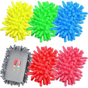 6 Pieces Dry Erase Erasers Magnetic Whiteboard Eraser Washable Microfiber Shag Eraser for Classroom, Home and Office Use (Gray)
