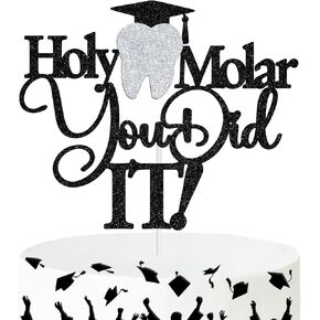 Holy Molar You Did It Cake Topper,Congrats Dentist/Future Doctor, Class of 2024 Medical School College Graduation Party Decorations Supplies