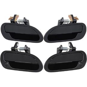 OCPTY Door Handles Exterior Driver Passenger Side Replacement fit 1998-2002 for Honda for Accord Outside Door Handles Black(4pcs)