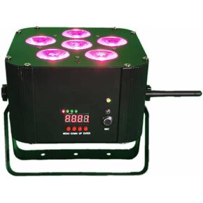 JUNMAN 6x18W RGBWAUV 6 in 1 Wireless DMX Rechargeable Battery Power Led Par Light DJ Disco Stage Uplight 1pc Pack