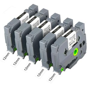 شريط ملصقات Aomya بديل 12 مم لشريط Borther Tze-231 Tz231 Tze 0.47 بوصة شريط Tz مصفح متوافق مع صانع ملصقات Ptouch PTH110، PT-D210، PTD600، PTD400AD، PT-1290، أسود على أبيض 5 عبوات in Kuwait