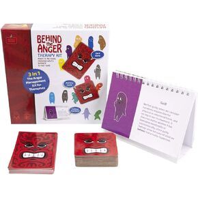 Behind the Anger Therapy Kit | Anger Management for kids | Play Therapy Games for Teens | ADHD Tools for kids | CBT Counseling Games for Anger Control Emotional Regulation | Designed for Professionals