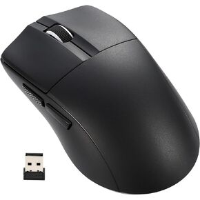 HUO JI E-YOOSO Wireless Gaming Mouse, 49g Superlight, Bluetooth 5.1/2.4G/Wired, 26,000 DPI, 5 Programmable Buttons, 150 Hr Rechargeable Battery, Software Support for PC, Mac, Black