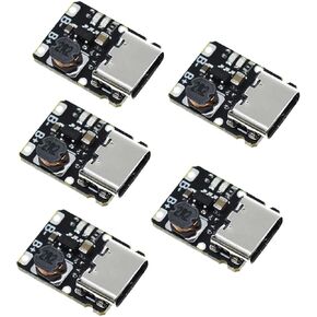 HiLetgo 5pcs TP4057 1A 3.7V Lithium Battery Charging and Discharging Board with Protection Type-C USB C Li-ion Battery Charging Board Over TP4056