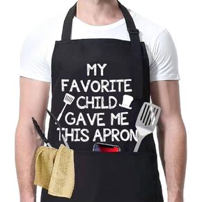 Funny Apron for Men Women, Father's Day Gifts, Gifts for Mom,Birthday Gifts for Men Women，Cooking Grilling Apron