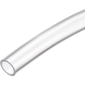 DMiotech 8mm ID 10mm OD Clear PVC Tube Flexible Transparent Hose Vinyl Tubing for Water,Air, Oil Tube,3.28ft Length