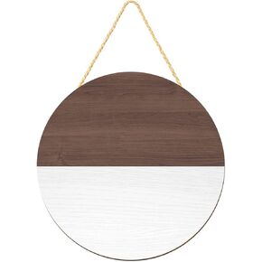 Black Blank Unfinished Wooden Circle Sign Round Hanging Decorative Wood Plaque Wooden Sign with Ropes for DIY Crafts, Door Hanger, Sign, Wood Buring, Painting, Christmas Decor