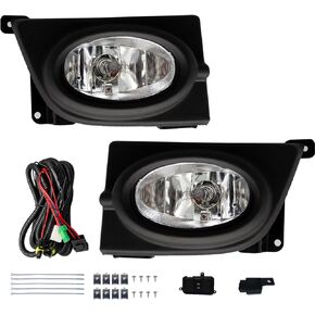 Fog Lights for 2006 2007 2008 Honda Civic 4 Door Front Bumper Lamp with Wiring Harness and Switch