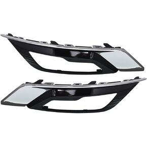Front Bumper Lower Grille Fog Light Lamp Cover Fog Light Lamp Trim Grille Replacement for 2017 2018 Ford Fusion