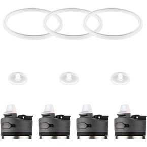 3pcs Gasket & 3pcs Vent Valve for Contigo Ashland Chill Water Bottle Seal 24oz, Silicone O Ring Replacement Parts Water Bottle Sealing Ring Accessories for Contigo Water Bottle Lid