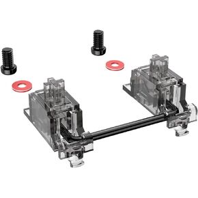 DUROCK Stabilizer V2, Screw in Stabilizers with 2u 6.25u 7u Wires, PCB Mount Keyboard Stabilizers for Mechanical Keyboards (V2 Smokey Black 80% Kit)