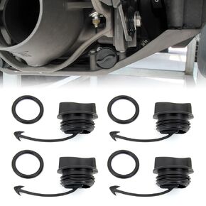 SAUTVS Drain Plug Assembly for Sea Doo Spark 2014-2021, Black Drain Plug & O-Ring for Sea-Doo GTI GTS GTX GTR RXP RXT X Wake 2011-2014 Accessories Replaces #292002024#292001352#292001320-4PCS