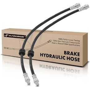 A-Premium Front Driver and Passenger Brake Hydraulic Hose Compatible with BMW Models - 318i, 318is, 318is, 320i, 323i, 323is, 325i, 325is, 328i, 328is, Z3 - Replace# 34321159717(Pack of 2)