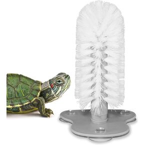 Turtle Brush with Suction Cup for Tank, Turtle Toys for Aquatic Turtle Tank Accessories, Turtle Accessories for Tank, Turtle Scratcher for Tank Aquatic Turtle Toys