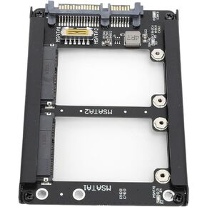 Yoidesu Dual MSATA SSD to 2.5inch SATA III Adapter - 6Gbps Transfer Rate - Supports Hot Swap - Design with Frame Housing for PC