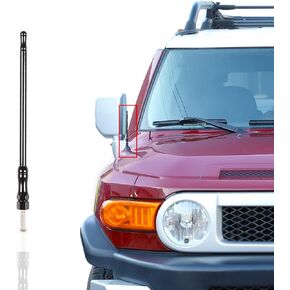 Fit for Toyota FJ Cruiser 2007-2021 6 Inches Antenna Trim, Metal Radio Antenna Replacement, Black