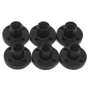 6PCS Diameter 8mm Black TR8x4 Lead Screw Nut for CNC and 3D Printer Parts (Size: Tr8x4)