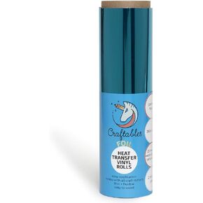 فينيل نقل الحرارة من رقائق الكروم المائي بطول 10 أقدام HTV - عاكس، سهل إزالة الأعشاب الضارة، يمكن كيه على الفينيل من أجل صورة ظلية كاميو، كريكت، جميع أدوات القطع الحرفية من Craftables in Kuwait