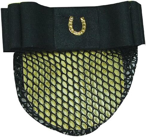 Elegant Black Ribbon Show Bow with Golden Horseshoe Pin - Enhance Your Horse Tack with Style and Class, 1-1/2" in Kuwait