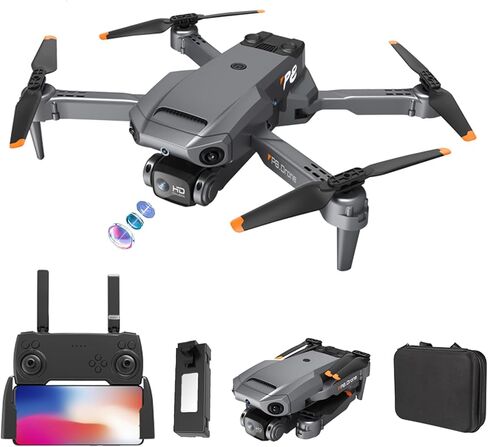 GoolRC Drone, Drone with Dual 4k RC Quadcopter 4 Sided Obstacle Avoidance Waypoint Flight Gesture Control with ESC Lens Camera Drone Storage Bag Package in Saudi Arabia