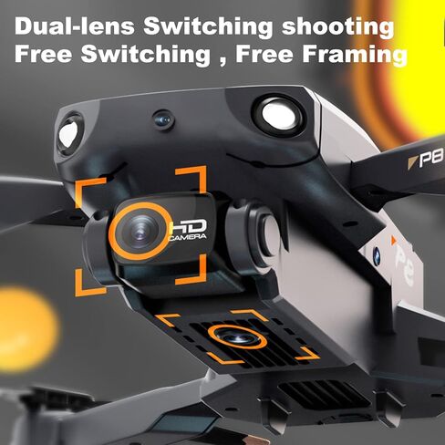 GoolRC Drone, Drone with Dual 4k RC Quadcopter 4 Sided Obstacle Avoidance Waypoint Flight Gesture Control with ESC Lens Camera Drone Storage Bag Package in Saudi Arabia