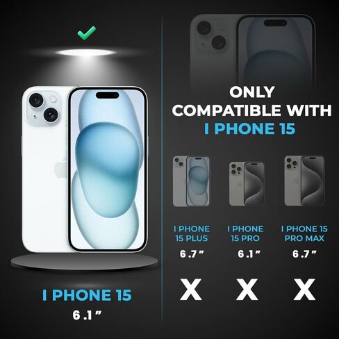 حزمة من 2 واقي شاشة للخصوصية لهاتف iPhone 15 Plus بصلابة 9H، زجاج مقاوم للخدش سهل التركيب - شاشة الخصوصية iPhone 15 Plus مع مجموعتين للتنظيف وأداة تطبيق إطار واحدة in Kuwait