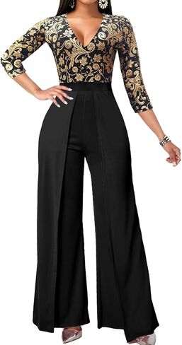 Yiershu Women Elegant jumpsuits Long Split Pants Cocktail silk jumpsuits in Saudi Arabia
