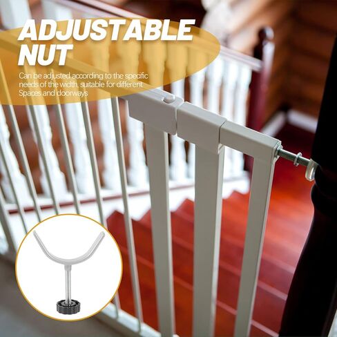 Y Shaped Spindle Rods 2pcs Fence Gate Threaded Rod Y Threaded Spindle Rod Crib Rail Guard Non Punching Screws Toddler PVC Lagging Door Baby Stair Banister Poles in Saudi Arabia
