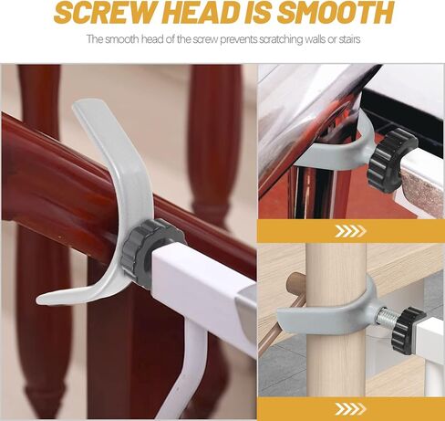 Y Shaped Spindle Rods 2pcs Fence Gate Threaded Rod Y Threaded Spindle Rod Crib Rail Guard Non Punching Screws Toddler PVC Lagging Door Baby Stair Banister Poles in Saudi Arabia