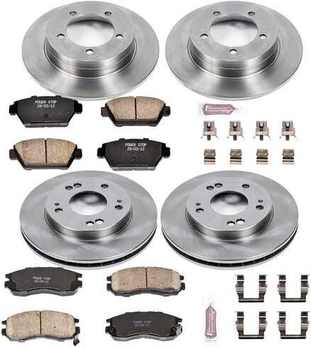 Power Stop KOE682 Autospecialty Front and Rear Replacement Brake Kit-OE Brake Rotors & Ceramic Brake Pads in Saudi Arabia