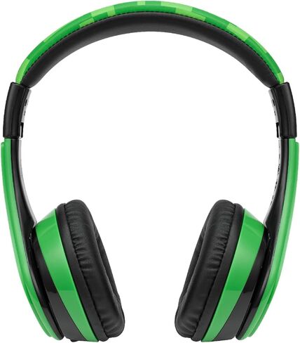 سماعات رأس eKids Minecraft Kids Bluetooth، سماعات رأس لاسلكية مع ميكروفون تتضمن سلك Aux، سماعات رأس قابلة للطي للأطفال منخفضة الحجم للمدرسة أو المنزل أو السفر in Saudi Arabia