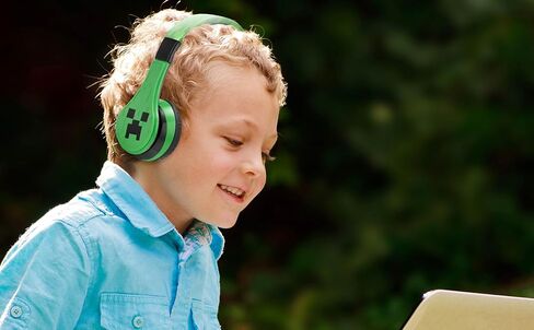 سماعات رأس eKids Minecraft Kids Bluetooth، سماعات رأس لاسلكية مع ميكروفون تتضمن سلك Aux، سماعات رأس قابلة للطي للأطفال منخفضة الحجم للمدرسة أو المنزل أو السفر in Saudi Arabia
