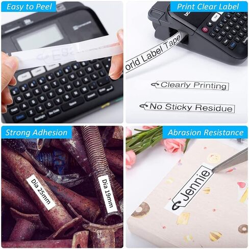 شريط ملصقات Aomya بديل 12 مم لشريط Borther Tze-231 Tz231 Tze 0.47 بوصة شريط Tz مصفح متوافق مع صانع ملصقات Ptouch PTH110، PT-D210، PTD600، PTD400AD، PT-1290، أسود على أبيض 5 عبوات in Kuwait