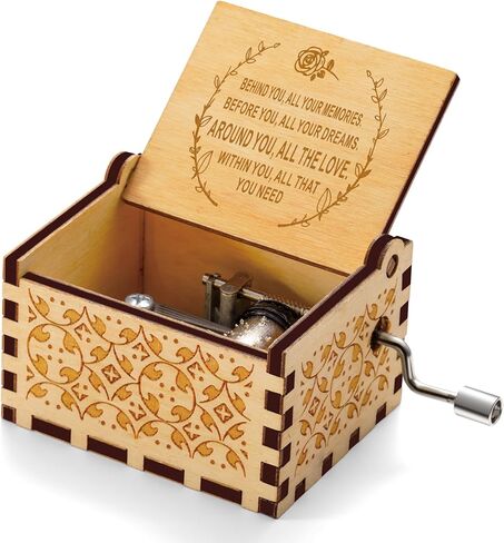 Inspirational Gifts for Women, Personalized Mothers Day Birthday Graduation Friendship Appreciation Gifts, Unique Engraved Wooden Music Box Gift Idea for Her Best Friend Female in Saudi Arabia