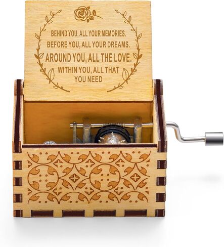 Inspirational Gifts for Women, Personalized Mothers Day Birthday Graduation Friendship Appreciation Gifts, Unique Engraved Wooden Music Box Gift Idea for Her Best Friend Female in Saudi Arabia