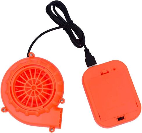 مروحة USB صغيرة منفاخ مروحة قابلة للنفخ للهالوين زي ديناصور قابل للنفخ، فستان فاخر، رأس التميمة، بدلة تنكرية قابلة للنفخ للحفلات (مروحة USB، برتقالي) (واجهة USB) in Kuwait