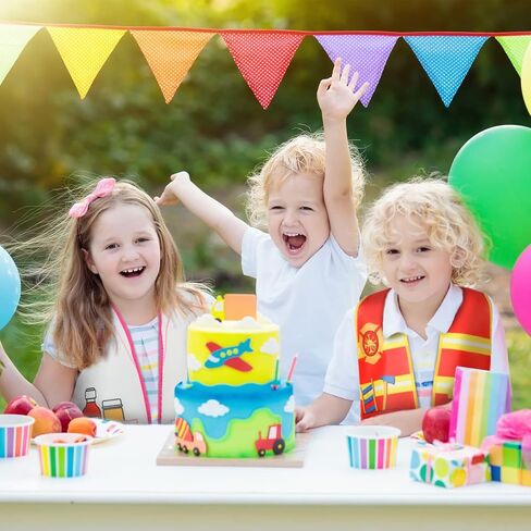 Janmercy 12 Pcs Kids Community Helpers Costumes Preschool Dress Vest Career Cosplay Cloth Toddler Occupation Pretend Role Play for Kids Dramatic Play Toys in Kuwait