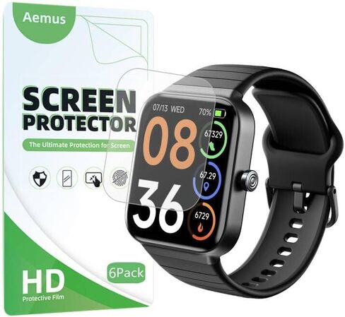 Screen Protector Compatible for SKG V7 Cyber Smart Watch 1.8" (6 Pack) Fitness Tracker Full Coverage Clear TPU Soft Film in Saudi Arabia