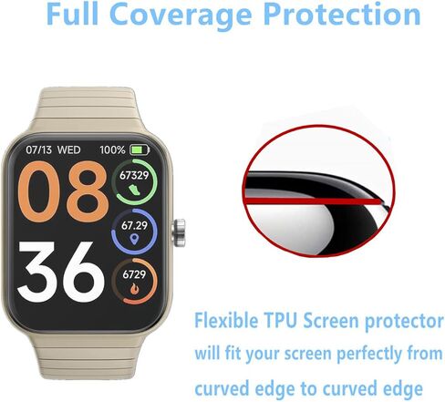 Screen Protector Compatible for SKG V7 Cyber Smart Watch 1.8" (6 Pack) Fitness Tracker Full Coverage Clear TPU Soft Film in Saudi Arabia