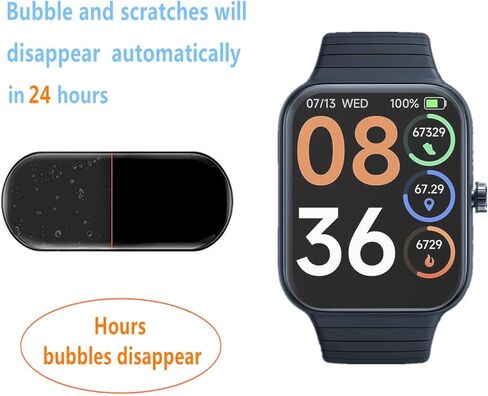 Screen Protector Compatible for SKG V7 Cyber Smart Watch 1.8" (6 Pack) Fitness Tracker Full Coverage Clear TPU Soft Film in Saudi Arabia