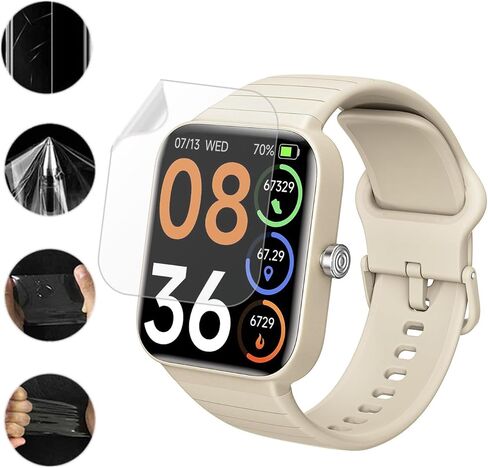 Screen Protector Compatible for SKG V7 Cyber Smart Watch 1.8" (6 Pack) Fitness Tracker Full Coverage Clear TPU Soft Film in Saudi Arabia