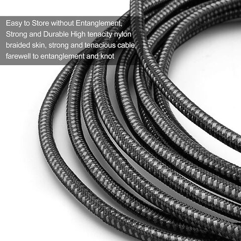 متوافق مع كابل توصيل Oculus Quest 2 بطول 16FT USB 3.0 من النوع A إلى C، سلك شحن طويل مضفر من النايلون من Kuject، سلك شحن تمديد بيانات الطاقة باللون الرمادي، ملحقات ألعاب الواقع الافتراضي لـ Oculus Quest in Kuwait