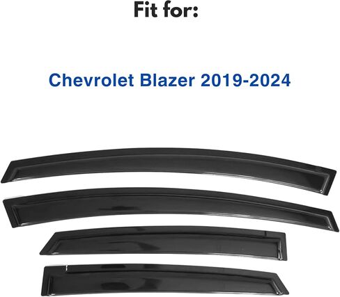 Window Visor Compatible with Chevrolet (Chevy) Blazer 2019-2024, Rain Guard Tape-On Extra Durable Sun Wind Air Side Vent Window Deflector, 2019 2020 2021 2022 2023 2024 in Kuwait