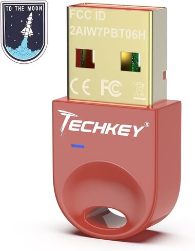 محول بلوتوث USB 5.3 للكمبيوتر المكتبي، قم بتوصيل وتشغيل جهاز استقبال وجهاز إرسال بلوتوث صغير V22 EDR Dongle لأجهزة الكمبيوتر المحمول بلوتوث Windows 11/10/8.1-Brick in Saudi Arabia