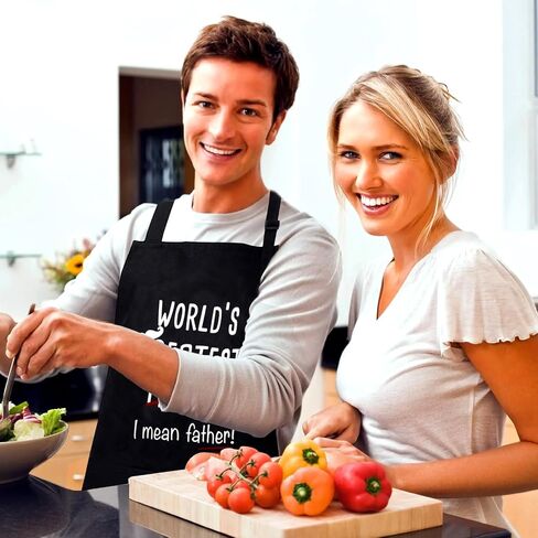 Funny Apron for Men Women, Father's Day Gifts, Gifts for Mom,Birthday Gifts for Men Women，Cooking Grilling Apron in Saudi Arabia