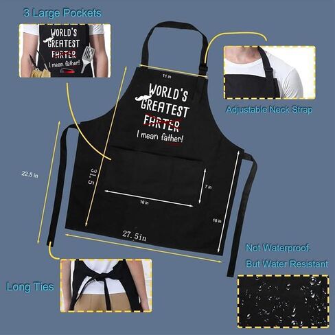 Funny Apron for Men Women, Father's Day Gifts, Gifts for Mom,Birthday Gifts for Men Women，Cooking Grilling Apron in Saudi Arabia