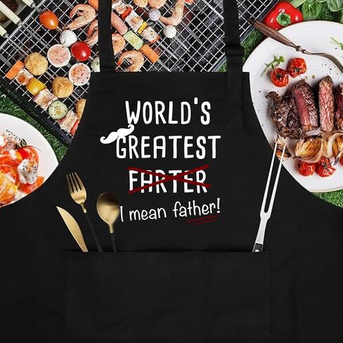 Funny Apron for Men Women, Father's Day Gifts, Gifts for Mom,Birthday Gifts for Men Women，Cooking Grilling Apron in Saudi Arabia